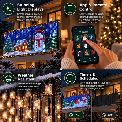 Festilume™ Smart Animated Christmas Balcony Lights